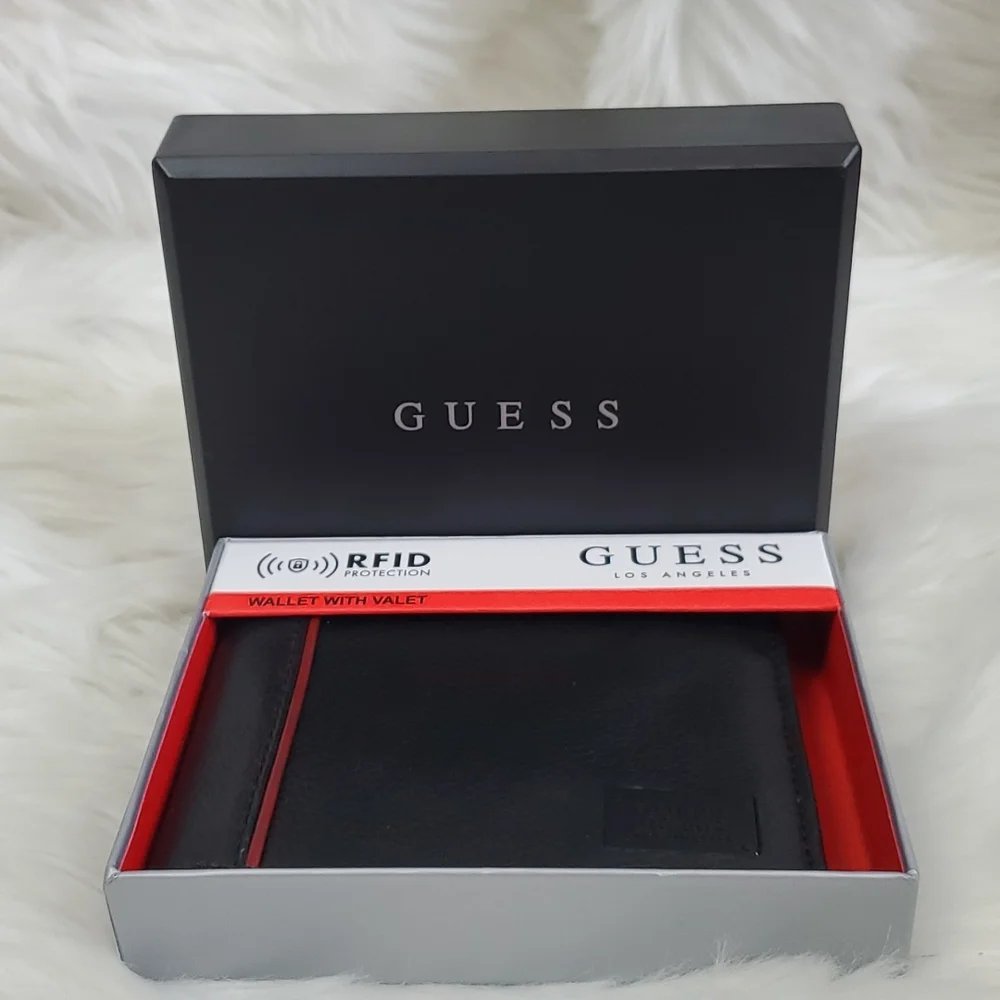 Guess Black Leather Men’s Wallet New Original Packaging